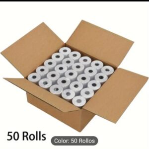 Caja de Rollos Térmicos – 50 Unidades